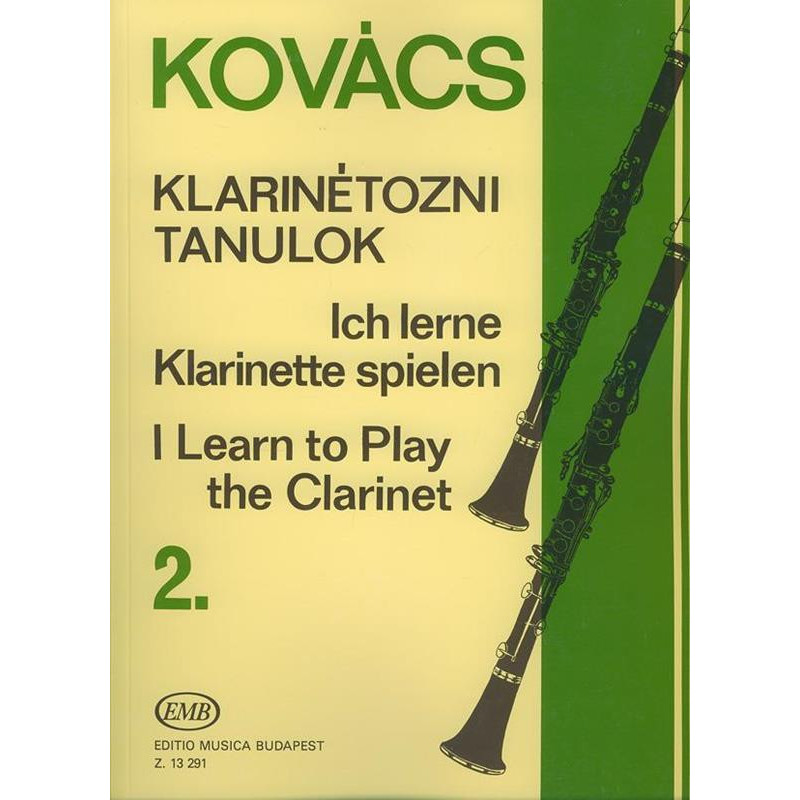 ICH LERNE KLARINETTE SPIELEN 2  - BÉLA KOVÁCS - CLARINETTO