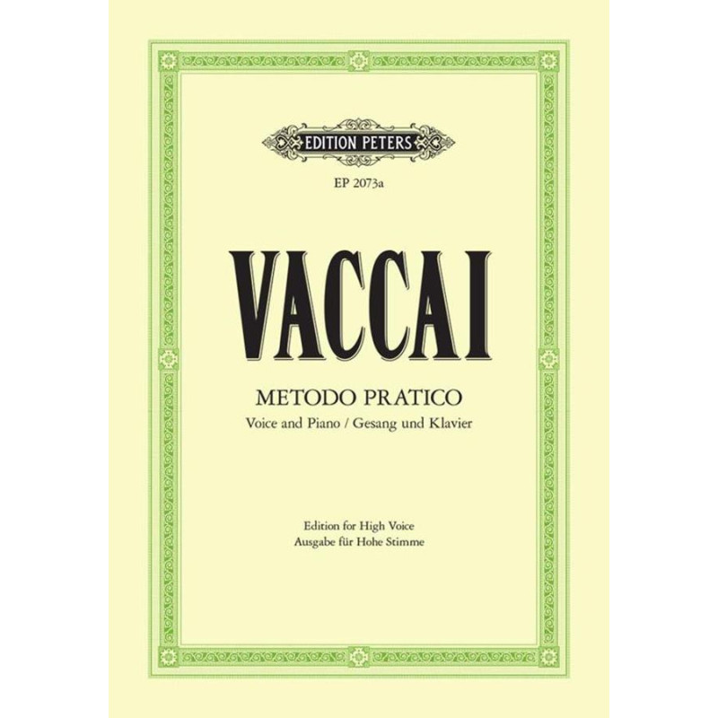 Metodo Pratico - High voice - Nicola Vaccai - Canto