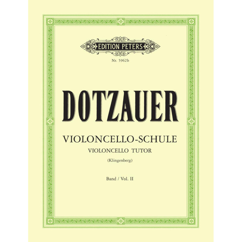 Violoncelloschule 2 - spartiti per violoncello - Friedrich Dotzauer - ED PETERS
