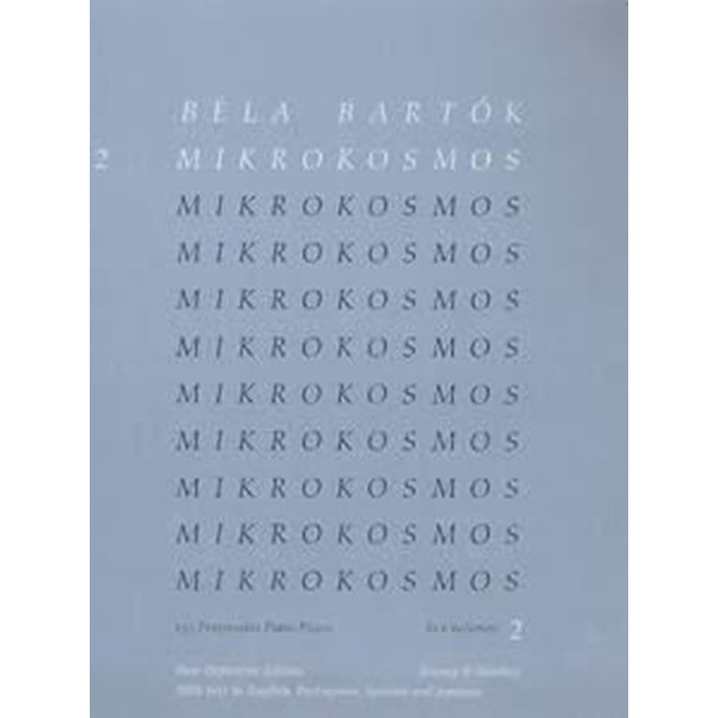 Béla Bartók - Mikrokosmos 2  - pianoforte - blue