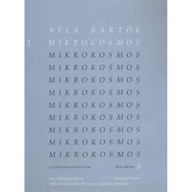 Béla Bartók - Mikrokosmos 5 - pianoforte - blue