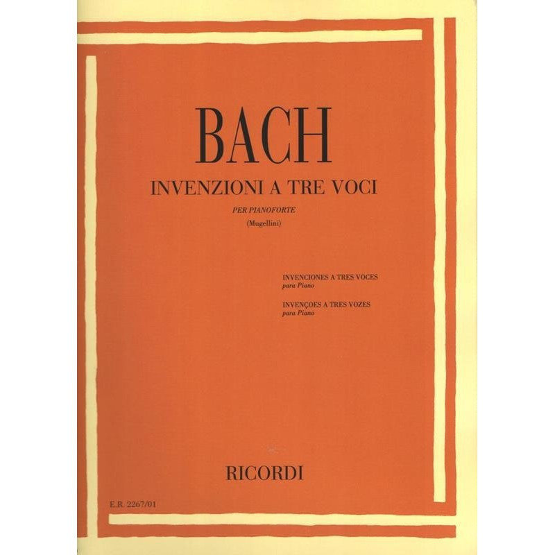 INVENZIONI A 3 VOCI  - JOHANN SEBASTIAN BACH - PIANOFORTE