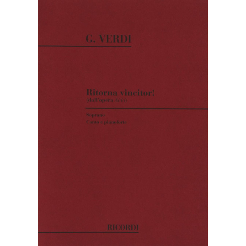 Aida: Ritorna Vincitor! - Giuseppe Verdi - Vocal and Piano