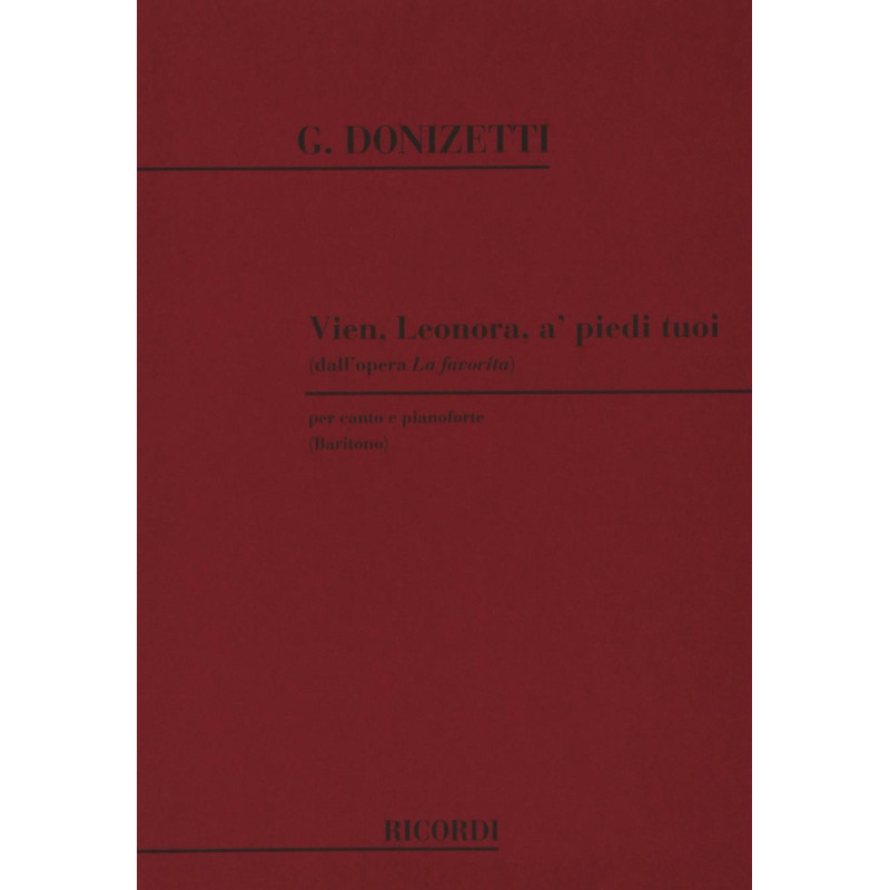 La Favorita: Vien Leonora A' Piedi Tuoi - Gaetano Donizetti - Vocal and Piano