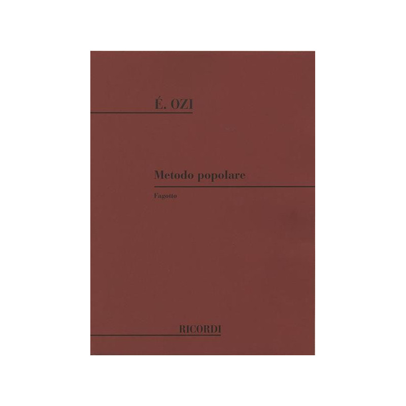 E. OZI- METODO POPOLARE - PER FAGOTTO