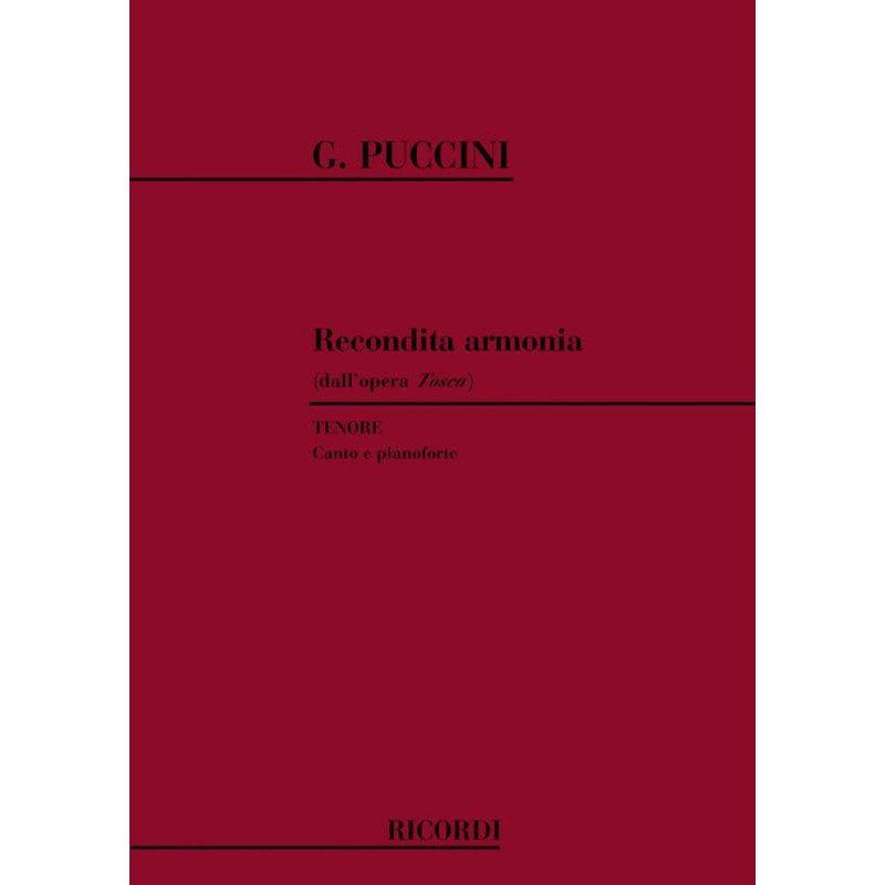 Tosca: Recondita Armonia - Giacomo Puccini - Vocal and Piano