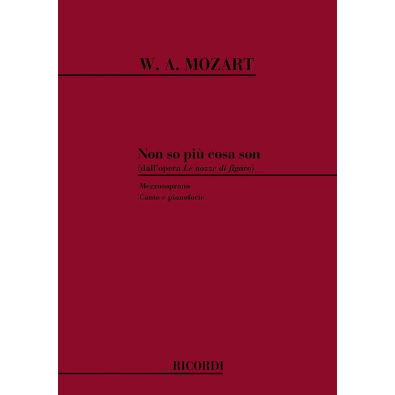 Le Nozze Di Figaro:Non So Piu Cosa Son Cosa Faccio - Mozart - Vocal and Piano