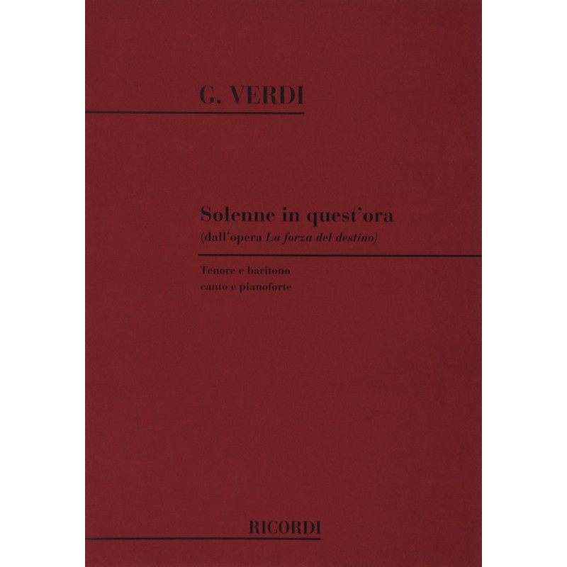 La Forza Del Destino: Solenne In Quest'Ora - G. Verdi - Vocal and Piano