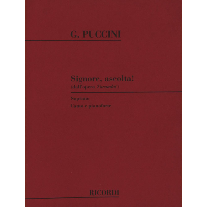 Turandot: Signore, Ascolta! - Giacomo Puccini - Vocal and Piano