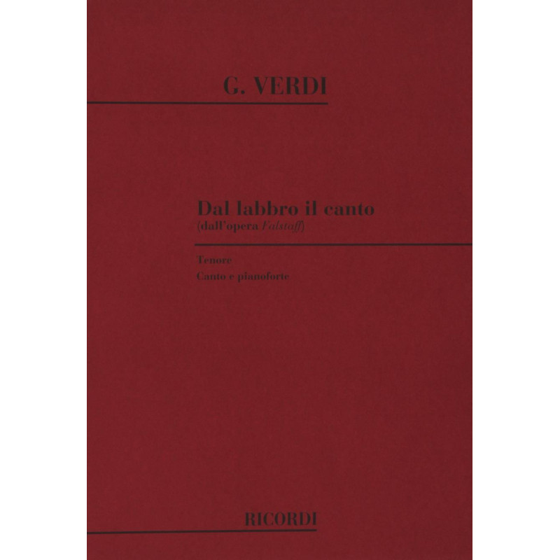 Falstaff: Dal Labbro Il Canto - Giuseppe Verdi - Vocal and Piano