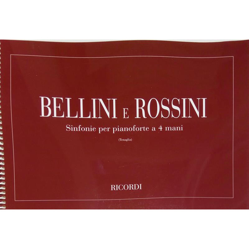 Sinfonie Di Bellini E Rossini -  Trascrizione Per Pianoforte A 4 Mani - spartiti