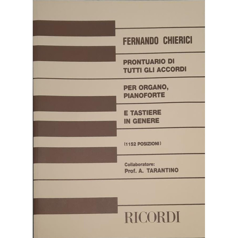 F. CHIERICI - PRONTUARIO DI TUTTI GLI ACCORDI - PIANOFORTE, ORGANO E TASTIERE