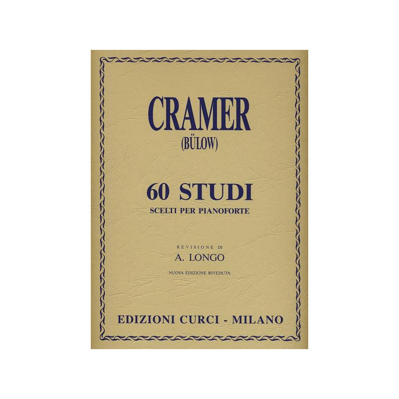 CRAMER 60 STUDI SCELTI - PER PIANOFORTE - BULOW