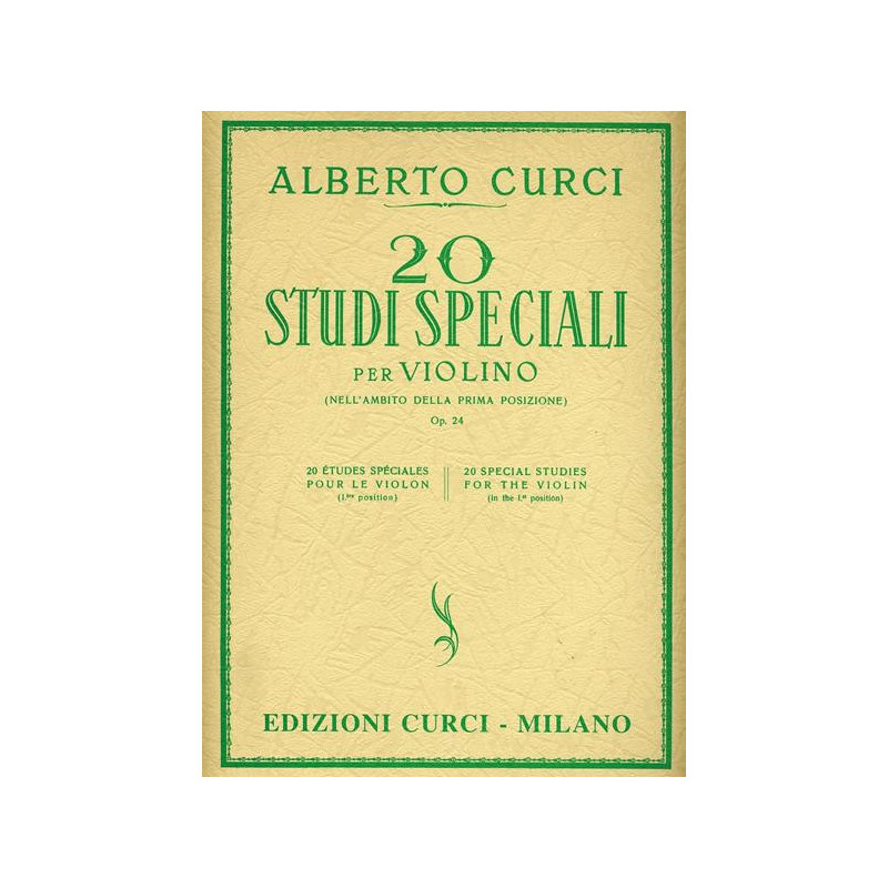 20 STUDI SPECIALI NELL'AMBITO DELLA PRIMA POSIZIONE- ALBERTO CURCI