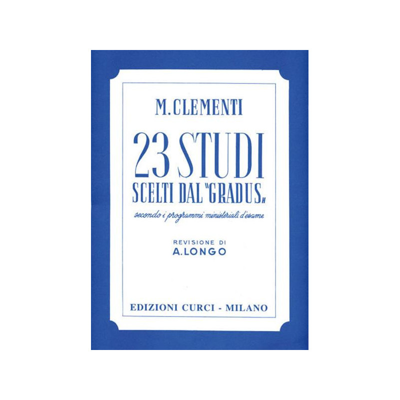 M. CLEMENTI - 23 STUDI SCELTI DAL GRADUS - PIANOFORTE