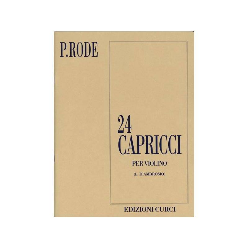 24 CAPRICCI - LUIGI D'AMBROSIO - VIOLINO