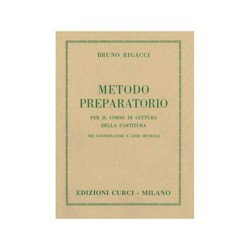 M. PREPARATORIO PER IL CORSO DI LETTURA DELLA PARTITURA NEI C. E L. M. RIGACCI