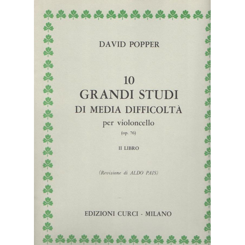 10 grandi studi di media difficoltà - Violoncello - David Popper