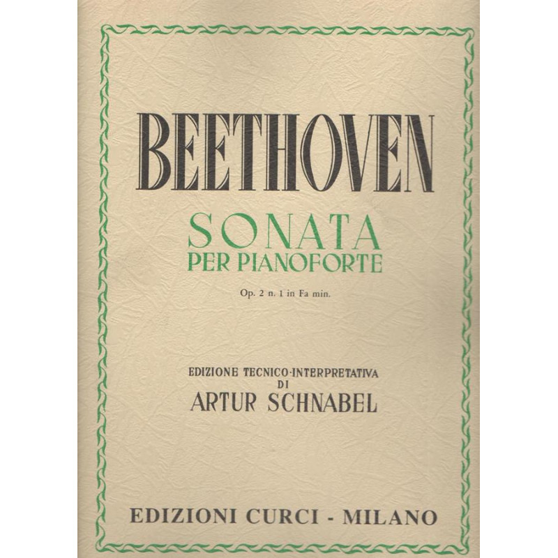 Sonata op. 2, n. 1 in Fa min. - Ludwig van Beethoven - Pianoforte