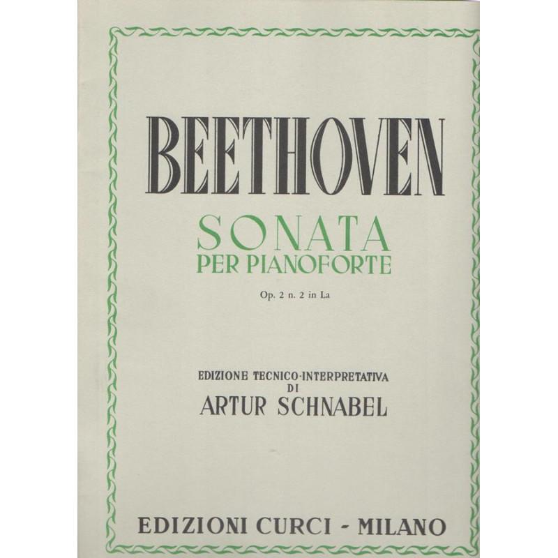 Sonata op. 2, n. 2 in La - Ludwig van Beethoven - Pianoforte
