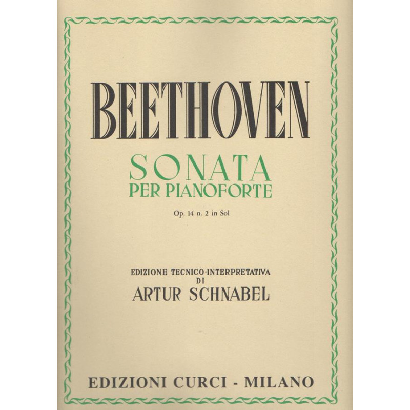 Sonata op. 14, n. 2 in Sol - Ludwig van Beethoven - Pianoforte
