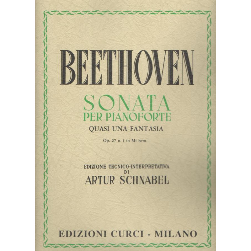 Sonata op. 27, n. 1 in Mi bem. - Ludwig van Beethoven - Pianoforte