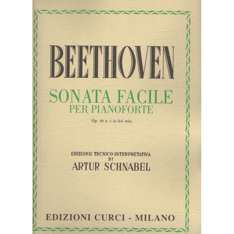 Sonata op. 49, n. 1 in Sol min. - Ludwig van Beethoven - Pianoforte