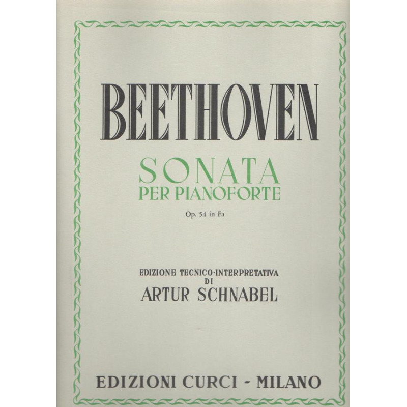 Sonata op. 54 in Fa - Ludwig van Beethoven - Pianoforte