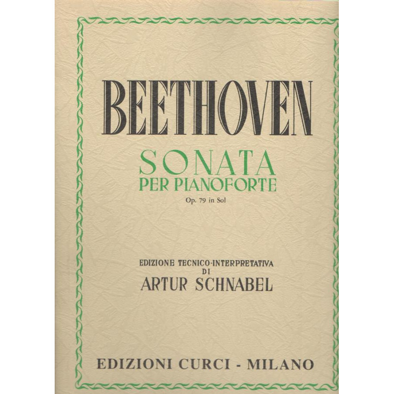 Sonata op. 79 in Sol - Ludwig van Beethoven - Pianoforte