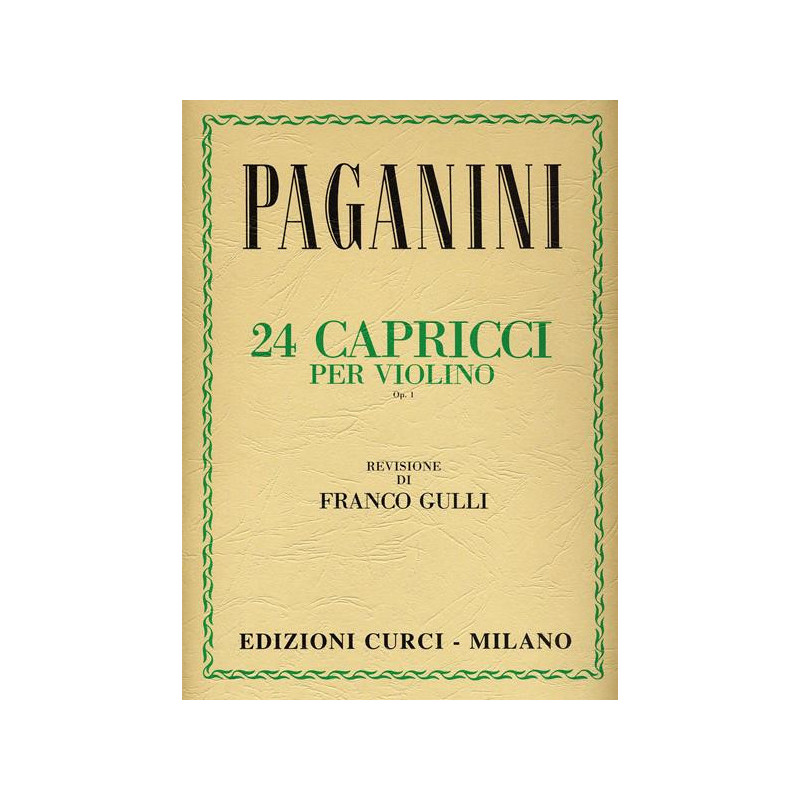NICOLO' PAGANINI - 24 CAPRICCI OP. 1 - ED. CURCI - VIOLINO