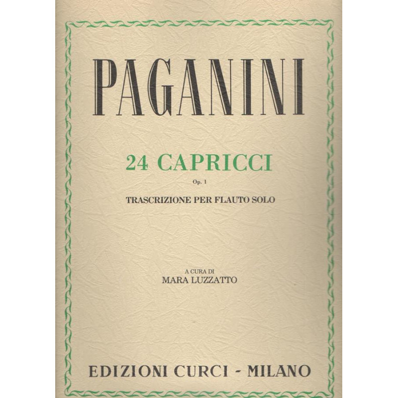 24 Capricci op. 1 - per flauto traverso - Niccolò Paganini
