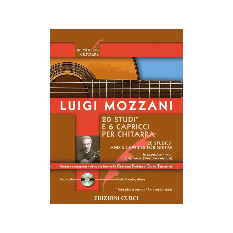 20 STUDI E 6 CAPRICCI PER CHITARRA + CD - LUIGI MOZZANI