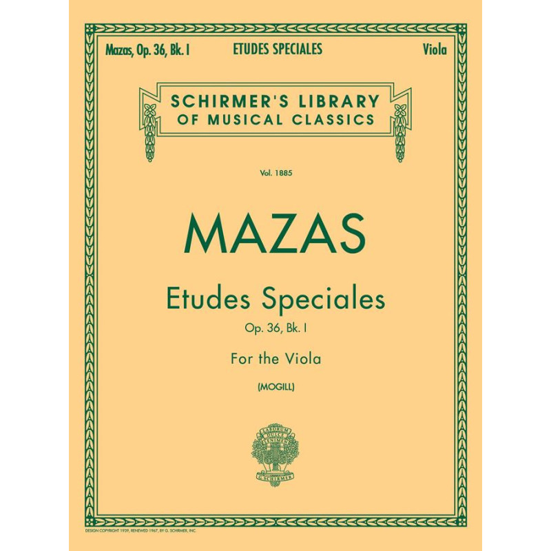 Etudes Speciales, Op. 36 - Book 1 - Viola - Jacques-Féréol Mazas