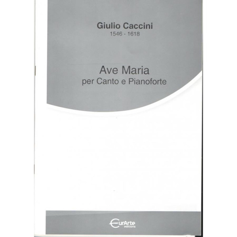 Ave Maria - Giulio Caccini - Piano e Voce - Spartito