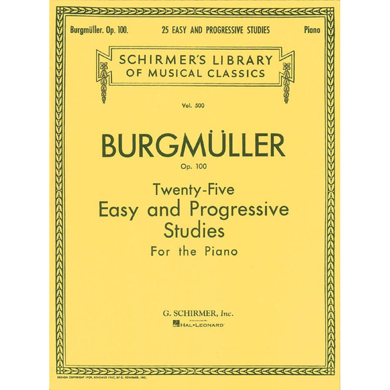 Twenty-Five Easy and Progressive Studies Op. 100 - Burgmüller - Pianoforte