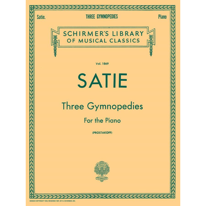 Three Gymnopedies For The Piano - Erik Satie - Pianoforte