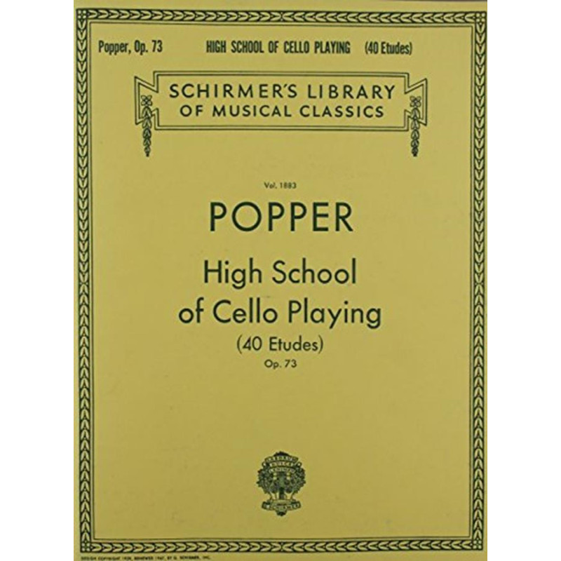High School of Cello Playing (40 Etudes), Op. 73 - David Popper - Violoncello