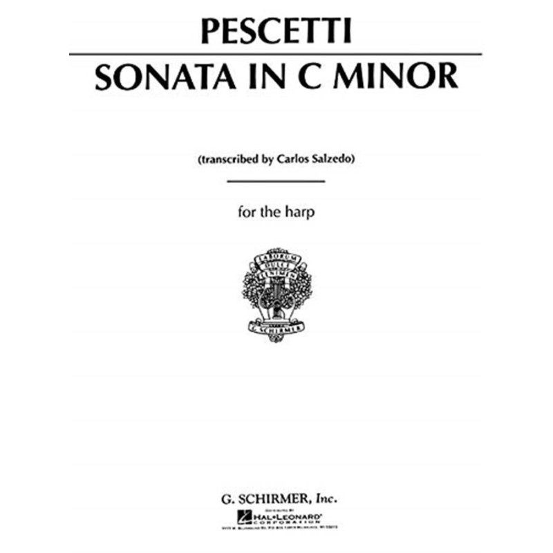 Sonata In C Minor For The Harp - Giovanni Battista Pescetti - Arpa sola