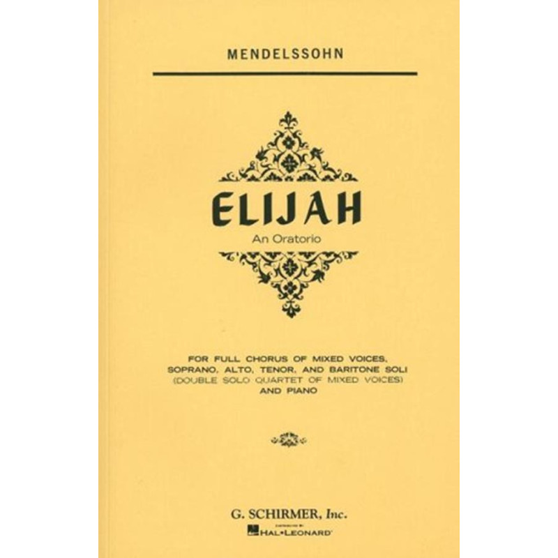 Elijah - Felix Mendelssohn Bartholdy - Partitura Corale - English