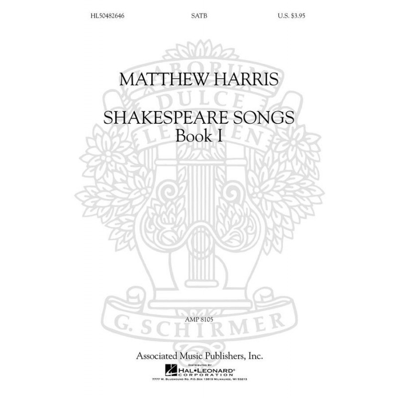 Shakespeare Songs, Book 1 SATB A Cappella -  Matthew Harris -  Partitura Corale
