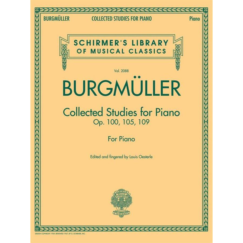 Collected Studies For Piano - Friedrich Burgmüller - Pianoforte