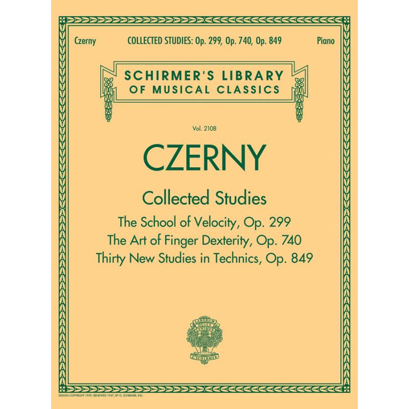 Collected Studies: Op. 299, Op. 740, Op. 849 - Carl Czerny - Pianoforte