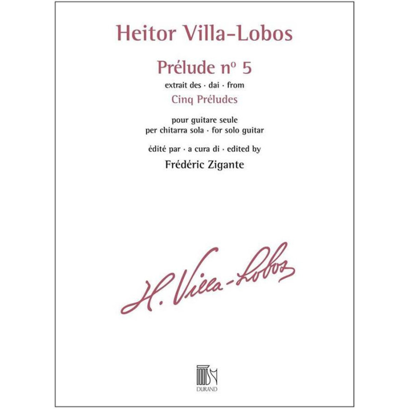 Prélude n° 5 - extrait des Cinq Préludes - Heitor Villa-Lobos - chitarra