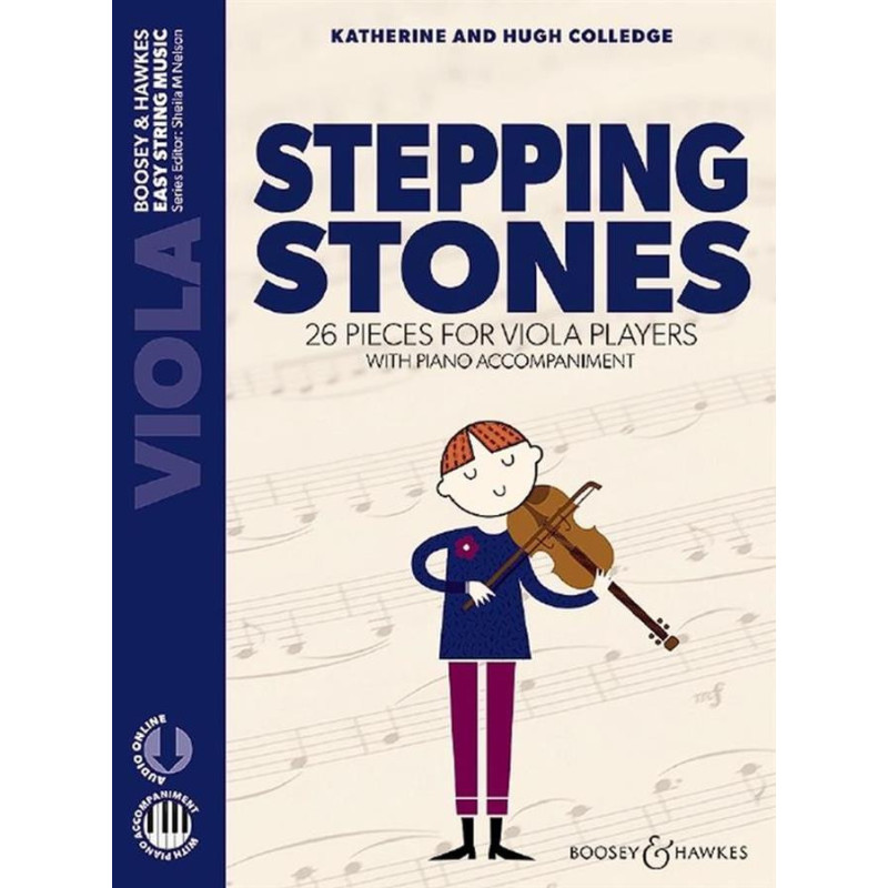 Stepping Stones + Audio online - Katherine & Hugh Colledge -26 pieces for viola players