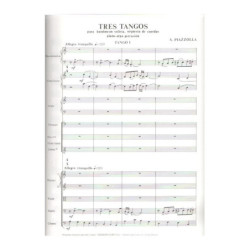 Tres tangos - bandoneon, orquesta de cuerdas, piano-arpa y percusion - Piazzolla