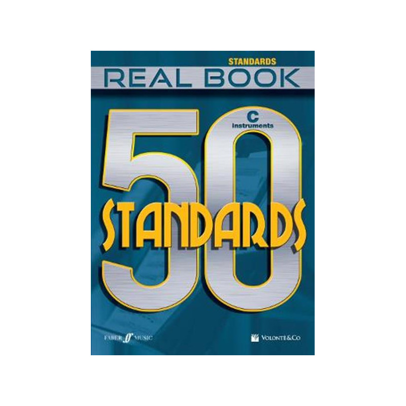 REAL BOOK - 50 STANDARDS - LINEA MELODICA E TESTI PER STRUMENTI IN DO