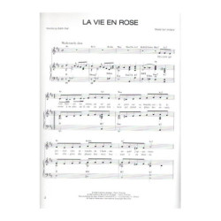 EDITH PIAF - LA VIE EN ROSE - SPARTITO SINGOLO PER PIANOFORTE E VOCE