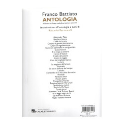 Franco Battiato - Antologia - 30 brani in linea melodica, testo e accordi