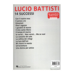 Lucio Battisti - 14 successi -  per pianoforte facile