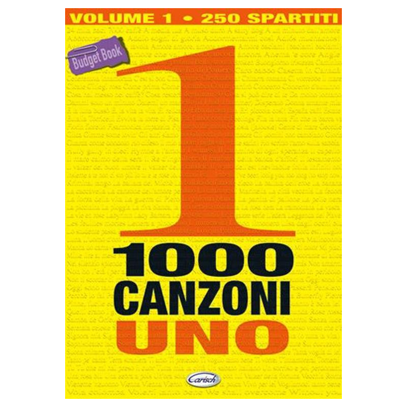 1000 Canzoni Volume 1 - Chitarra - 250 spartiti